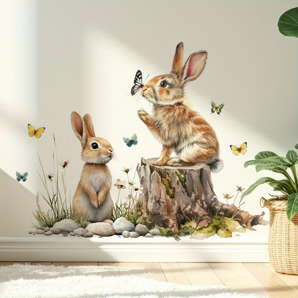 Pvc Panel Background - Nature Theme Wall Stickers Watercolor Style