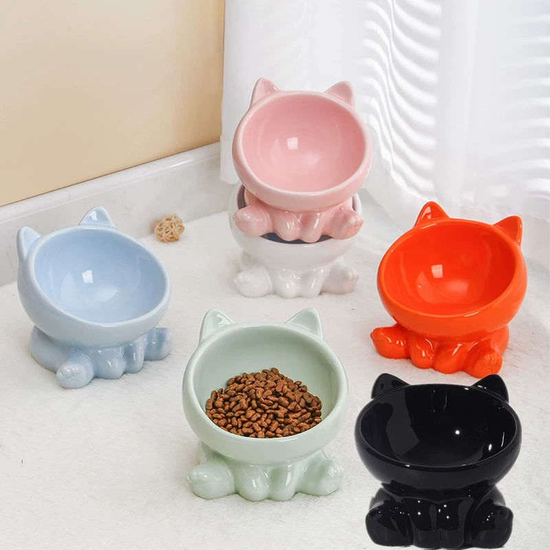 Royal Canin Food Medium - Cute Ceramic Cat Bowl with High