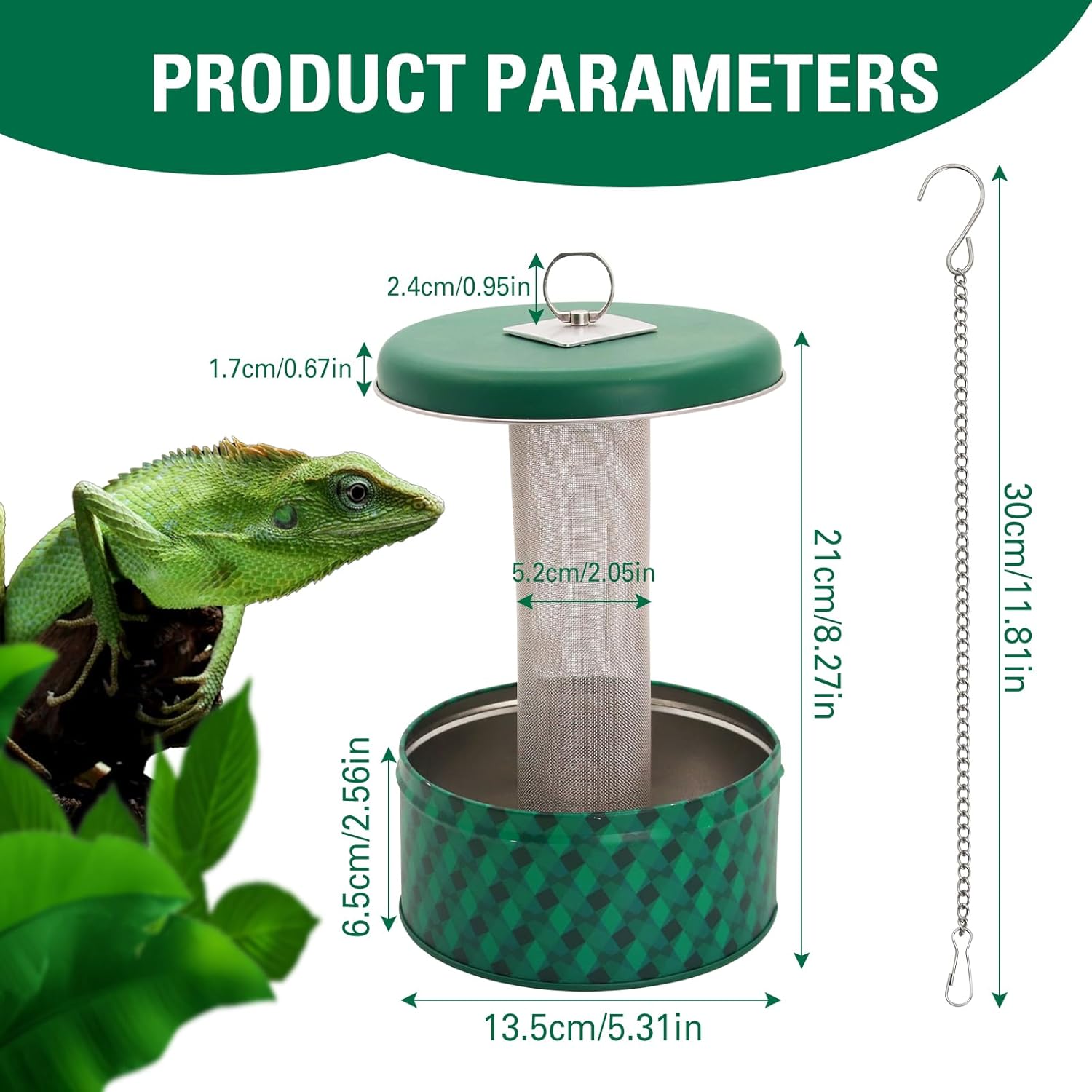 Bearded Dragon Feeder Chameleo - Water Dish Reptile recension och pris